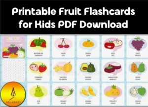 Printable Fruit Flashcards for Kids PDF Download