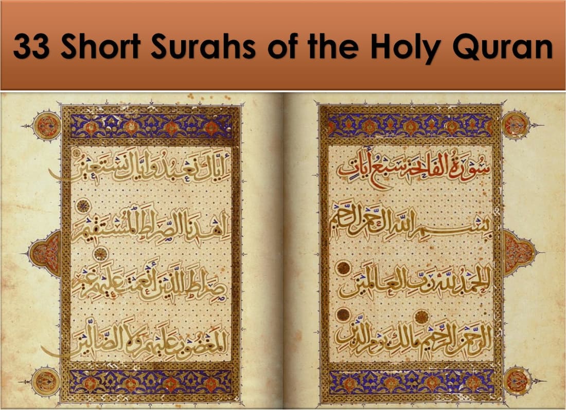 33 Short Surah Of Quran Chapters In The Quran Quran Mualim