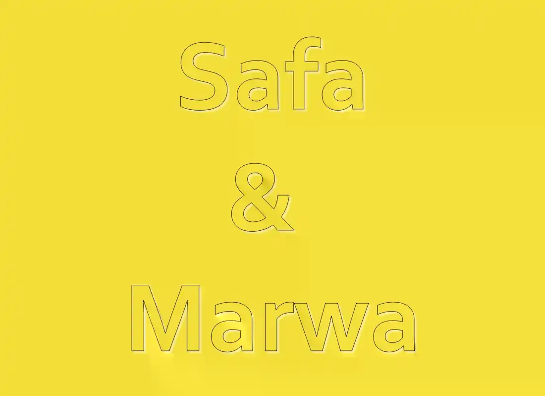 distance between safa and marwa,safa and marwa story, what is safa, marwa and safa, mount marwah, mount safa, where is the great mosque located