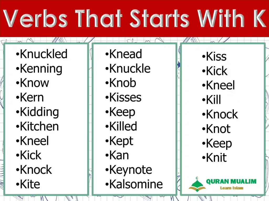 action words beginning with k ,verb starting with k, verbs with k  ,basic words that start with k ,beginning with k, common k words ,common things that start with k ,common words starting with k , dictionary 
