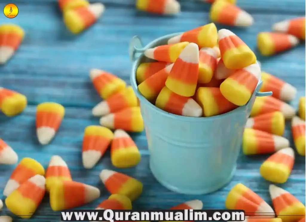 is candy corn halal, is brach's candy corn halal, what are the 3 flavors of candy corn, does candy corn have gelatin ,candy corn gummies, corn candy ingredients, what's candy corn made of