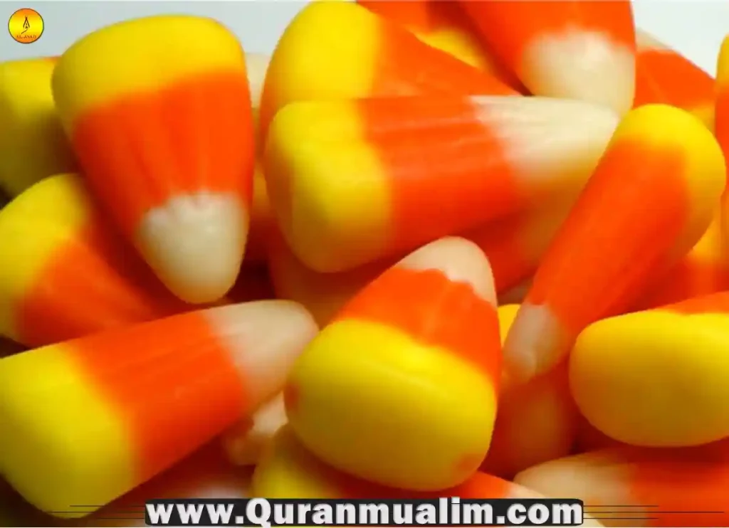 is candy corn halal, is brach's candy corn halal, what are the 3 flavors of candy corn, does candy corn have gelatin ,candy corn gummies, corn candy ingredients, what's candy corn made of