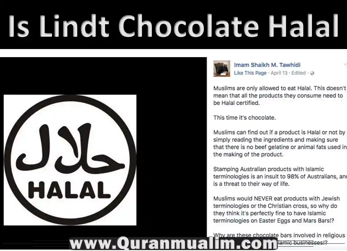Is Lindt Chocolate Halal? Quran Mualim