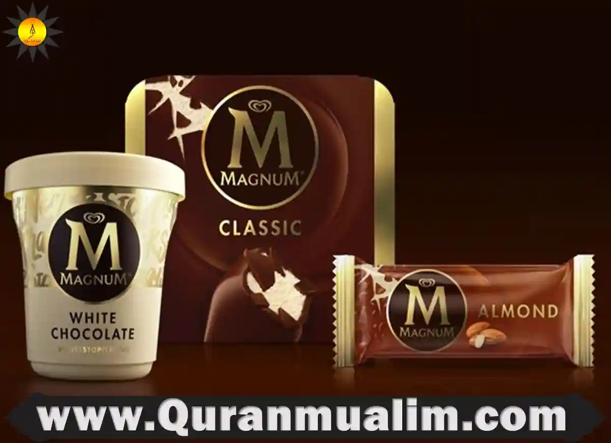 is magnum ice cream halal, is magnum halal, is magnum classic halal, is magnum double caramel halal, is magnum double chocolate halal, what does salty ice cream mean, what does gold taste like, magnum alcohol, magnum ice cream halal