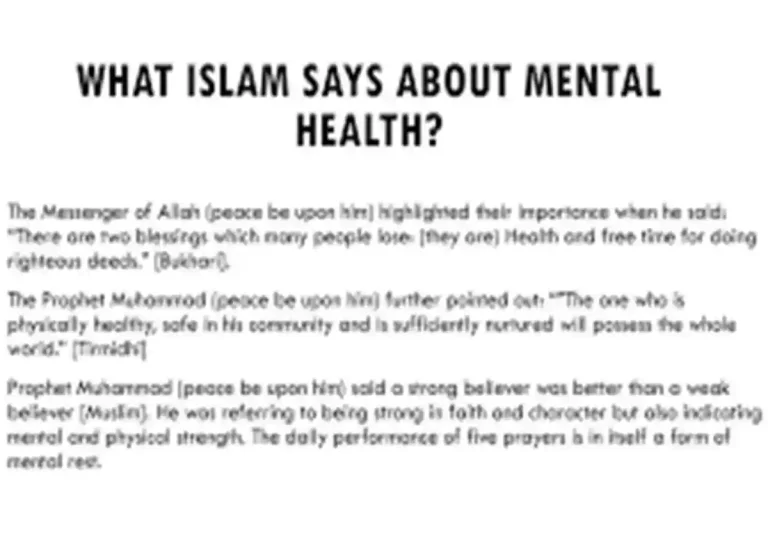 Islamic Insights: Unraveling What Islam Says About Mental Health and Well-being, News