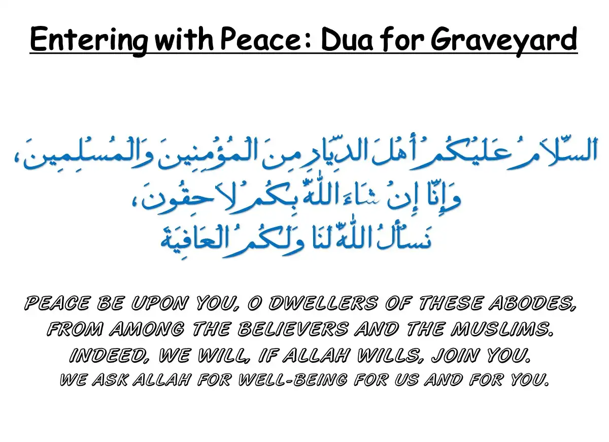 Entering With Peace: Dua For Graveyard, Dua in Arabic, Beautiful Dua, Quranic Duain, Azkar