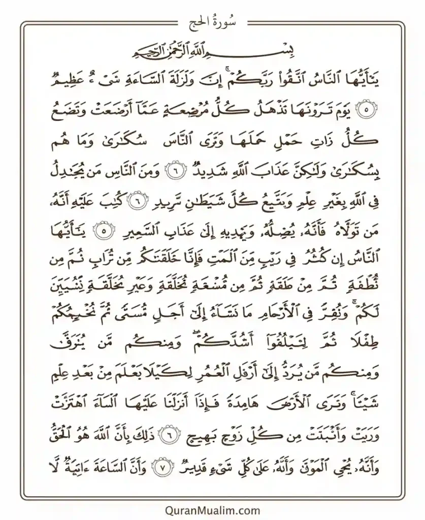 Surah Al-Haj Transliteration and Translation, Holy Quran PDF, Quran, Quran Download, Quran Juz, Quran Surahs