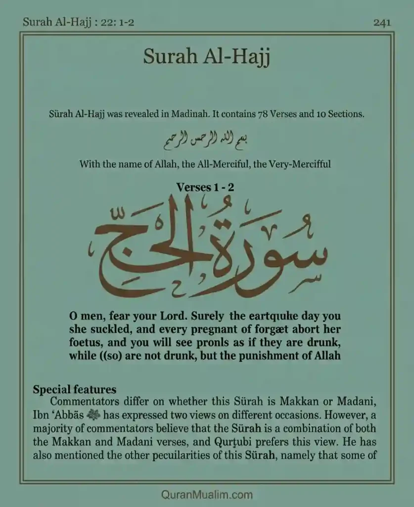 Surah Al-Haj Transliteration and Translation, Holy Quran PDF, Quran, Quran Download, Quran Juz, Quran Surahs