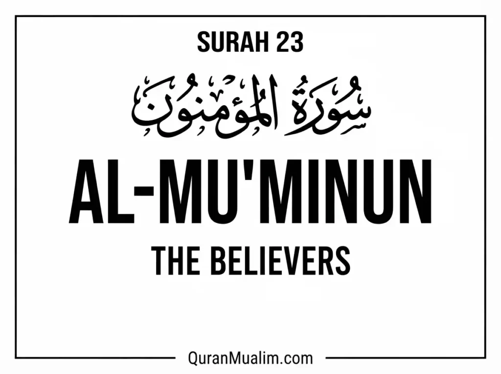 Surah Al-Mu’minun Transliteration and Translation, Holy Quran PDF, Quran, Quran Download, Quran Juz, Quran Surahs