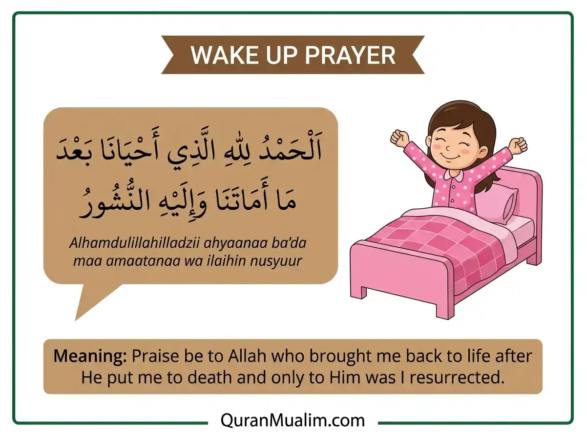 Learn Dua Waking Up - Learn Islam, Azkar, Beautiful Dua, Dua, Dua in Arabic, Prayer, Quranic Duain, Supplications